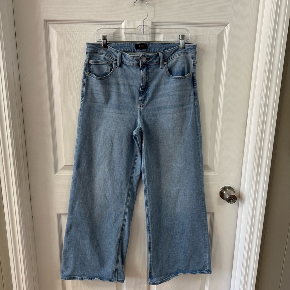 Quince Bella High Rise Wide Leg Jeans in Frosted Blue Size 32 - Picture 4 of 11